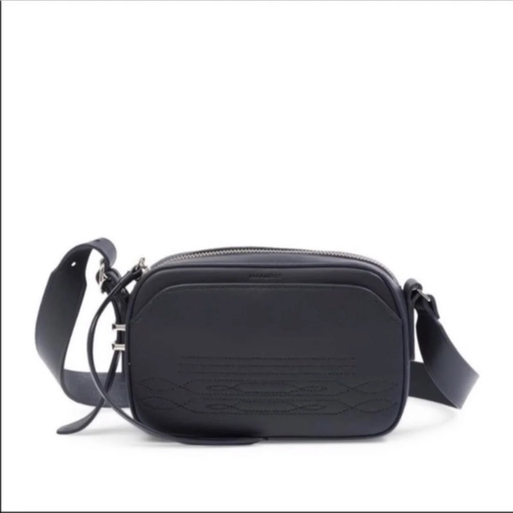 ALLSAINTS Cooper Leather Camera Bag Marine Blue